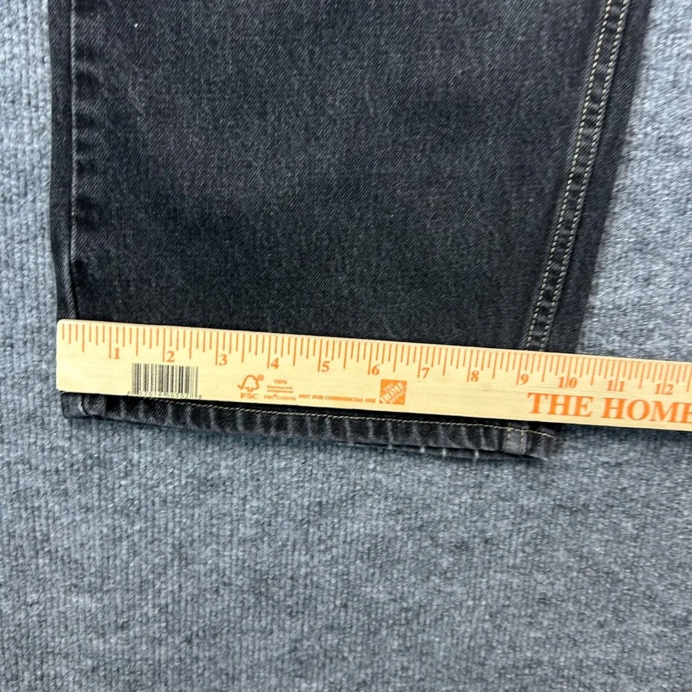 Levi's 569 Loose Straight Jeans Mens Faded Black Denim Zip Fly Classic - 38X28.5